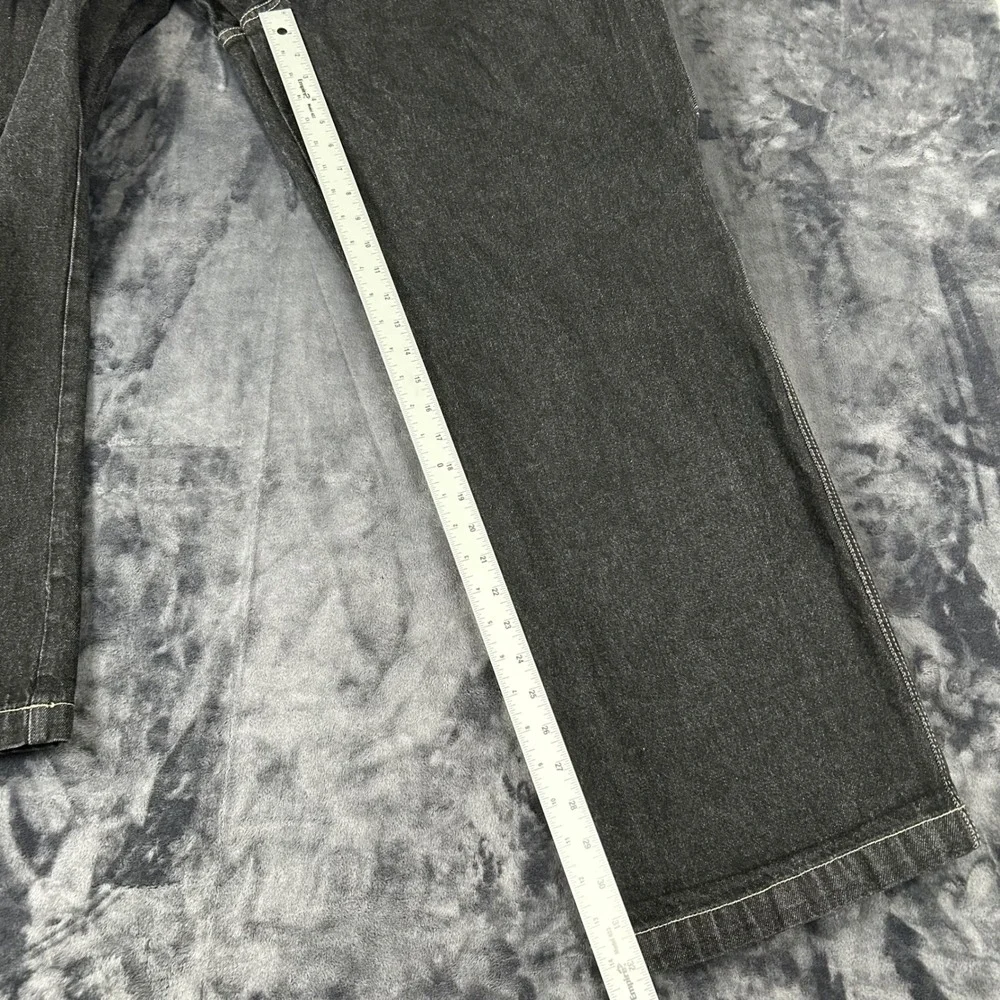 Rocawear Carpenter Jeans Mens 38x34 Black Baggy Contrast Stitch Vintage